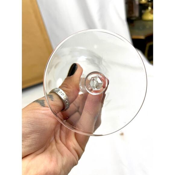 VTG Set of 2 Clear Carlton Champagne Glasses Martini Stem Libbey Glass Etched - Picture 14 of 16